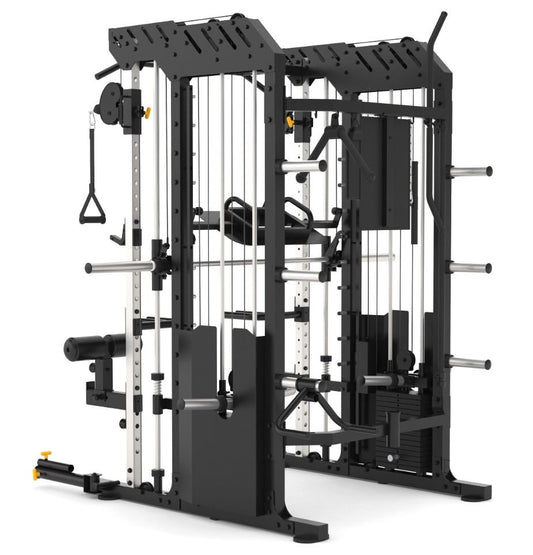 Multigym B1 Double Poulie 240 kg x 2, Multipower, Dips, Presse à jambes, Aviron, Squats et Accessoires