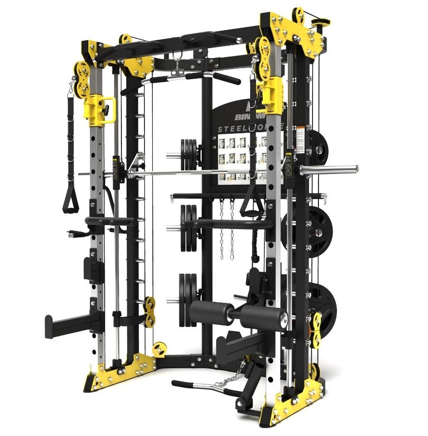 Multigym B10 Double Poulie, Power Rack, Multipower, Leg Press et accessoires