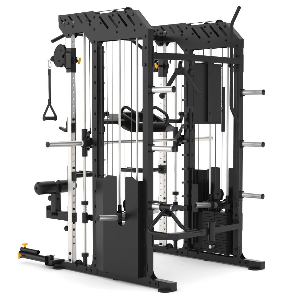 Multigym B1 Double Poulie 240 kg x 2, Multipower, Dips, Presse à jambes, Aviron, Squats et Accessoires