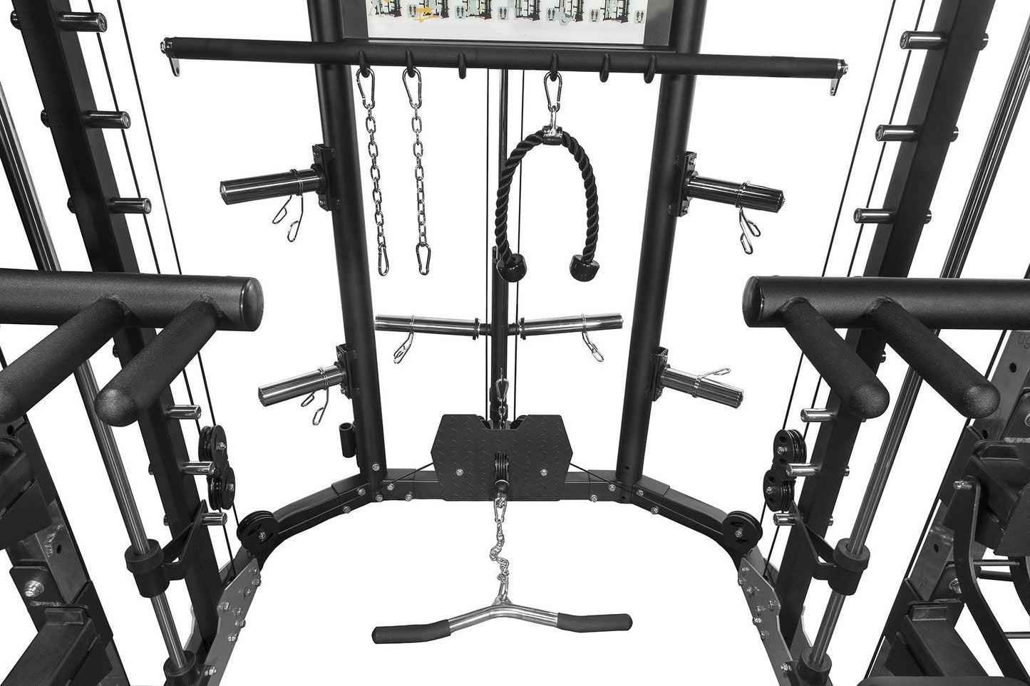 Multigym B10 Double Poulie, Power Rack, Multipower, Leg Press et accessoires