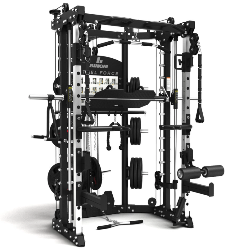 Binom Steel Force B11 Multigym, Double Poulie, Power Rack, Multipower, Leg Press et Accessoires