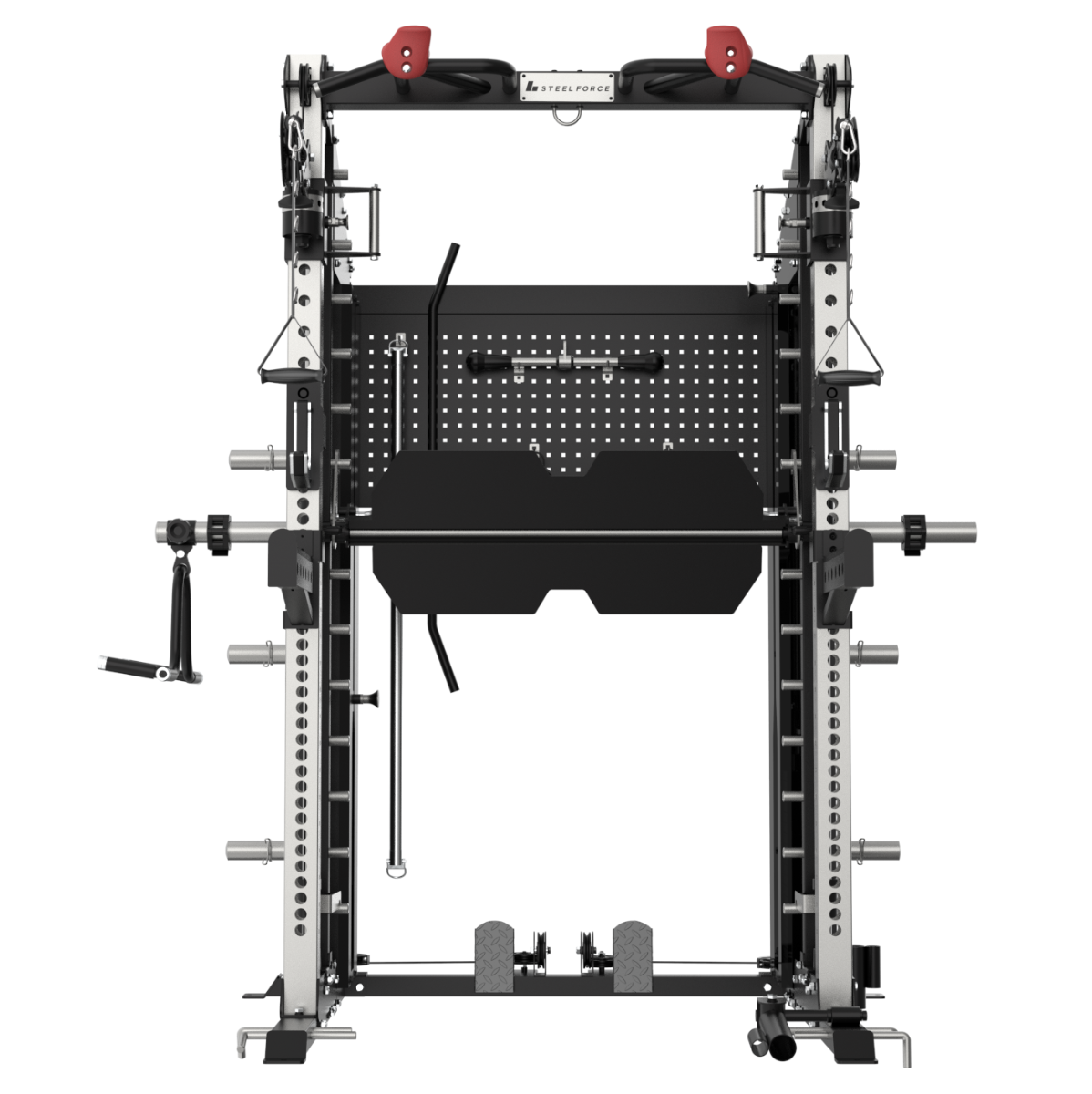 Multigym BPRO500 Double Poulie, Multipower, Presse à Jambes et Accessoires