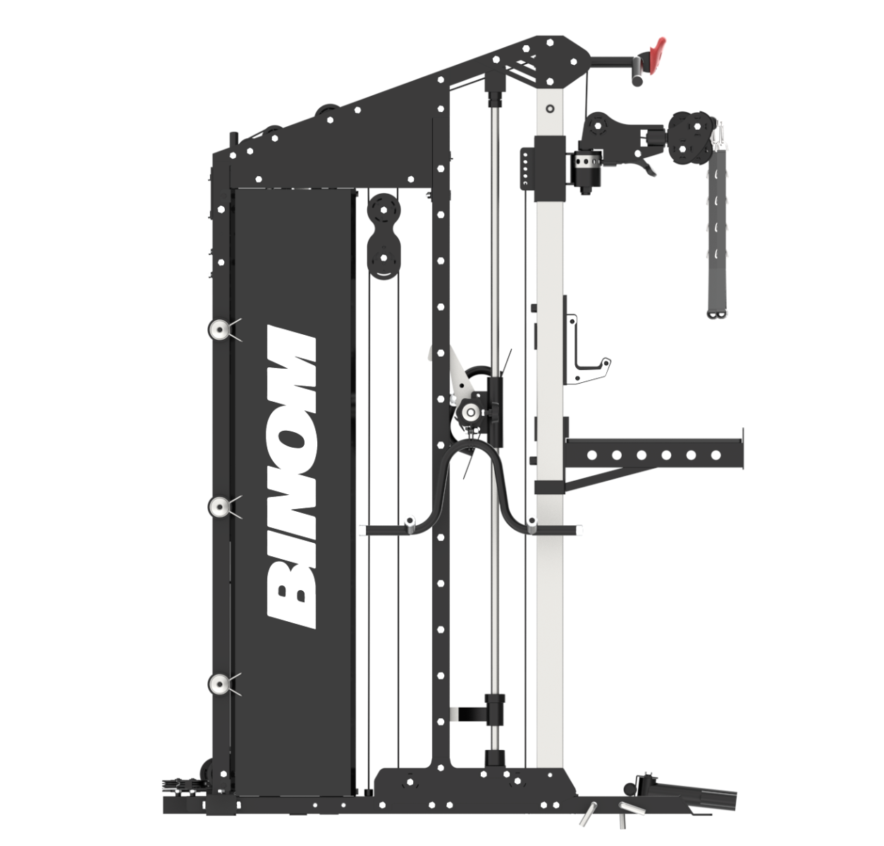 Multigym BPRO500 Double Poulie, Multipower, Presse à Jambes et Accessoires