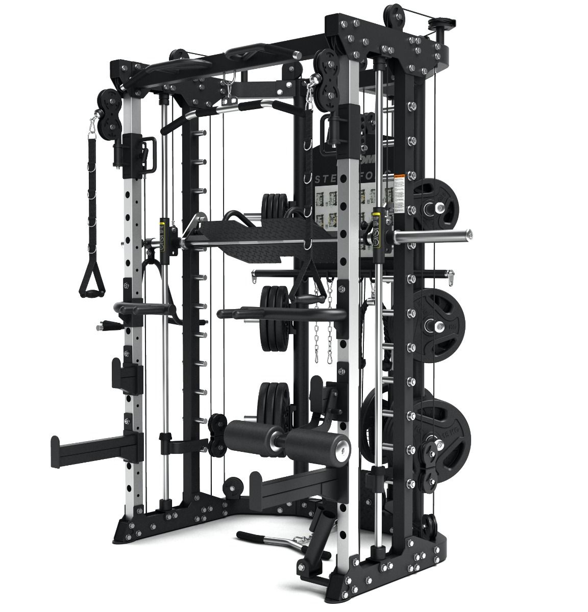 Binom Steel Force B11 Multigym, Double Poulie, Power Rack, Multipower, Leg Press et Accessoires