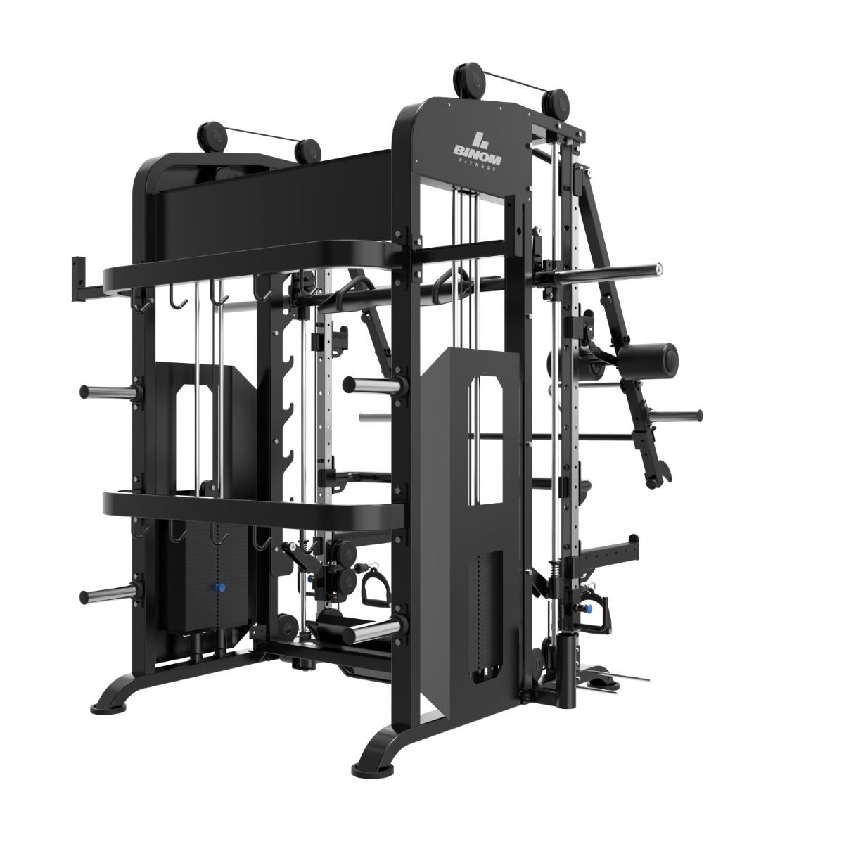 Binom Steel Force B21 avec 100Kg x2, Multigym, Bras Mobiles, Double Poulie, Power Rack, Multipower, Leg Press et accesories